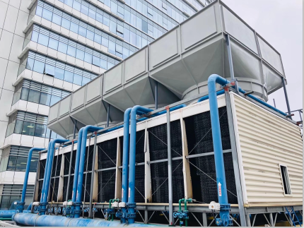 200吨横流冷却塔5米处测得噪音52分贝，问鼎整个行业谁能做到！